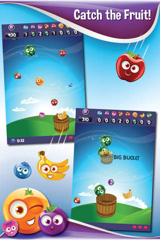 Fruit Frenzy  - The Fun Fruits Collecting Mania With Bucket Before They Pop and Splash Free Game screenshot 2