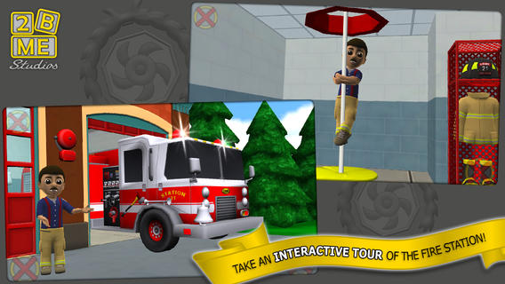 2BME Firefighter : Fun educational cartoon fireman fire truck and fire safety game child development