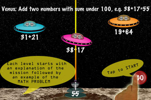 Arithmetic Invaders: Grade 2 Math Facts screenshot 2