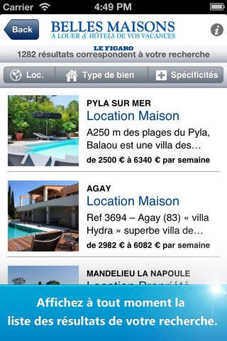 Belles Maisons à Louer – Spécialiste de la location de vacances haut de gamme screenshot 2