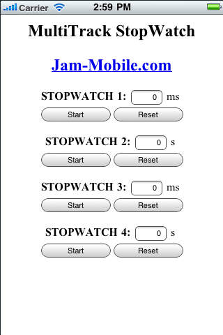 MultiTrack StopWatch Pro screenshot 2