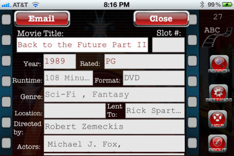 DVD Catalog QV for the iPhone screenshot 4