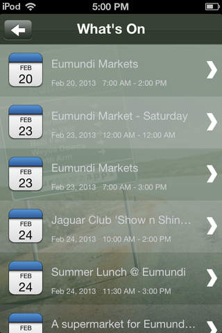 The Eumundi App screenshot 2