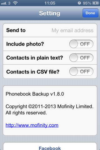Phonebook Backup Lite screenshot 4