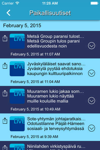 Скриншот из JYVÄSKYLÄ Live