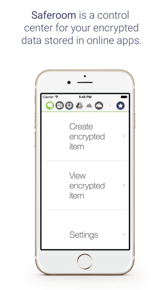 Saferoom - encryption app that provides online security for Evernote and other cloud services.