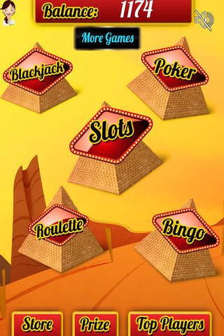 Ancient Pyramids Slots, Solitaire Blackjack Jackpot & Caesars Poker Casino Games Pro screenshot 2