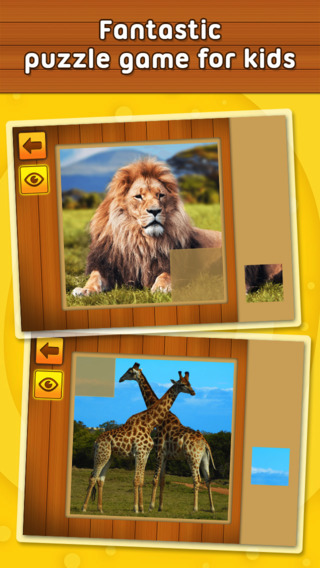 African Savanna: Wild Animals - puzzle game for little girls little boys and preschool kids