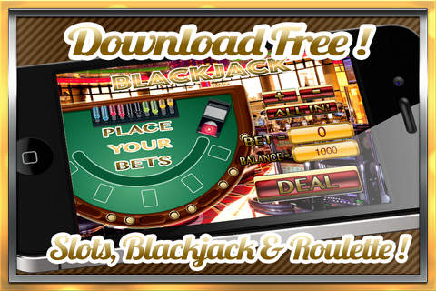 Amazing Luxurious Jackpot Blackjack, Slots & Roulette! screenshot 3