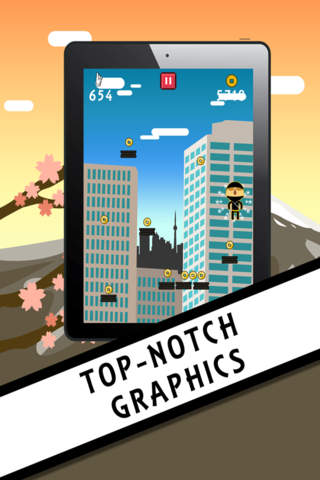 Mega Rocket Ninja - Jump And Run Like A Turtle In A Bouncy And Fun Action Game FREE by Golden Goose Production screenshot 3
