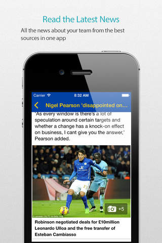 Leicester Football Alarm — News, live commentary, standings and more for your team! screenshot 3