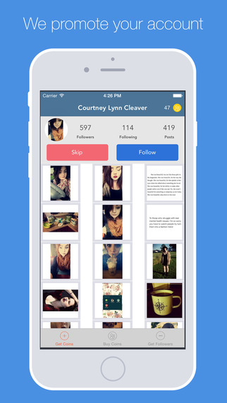 Get Followers for Instagram Earn thousands of follows free