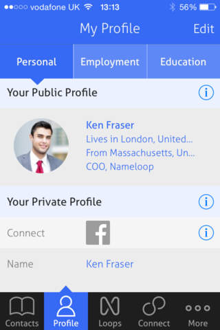 Nameloop - safe, secure contacts & address book management. screenshot 3
