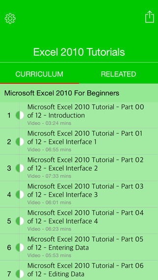 Full Course for Microsoft Excel 2010 in HD