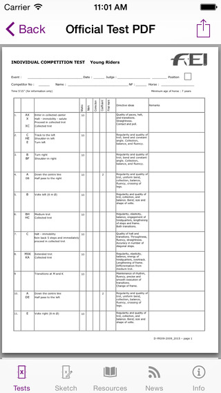 【免費運動App】FEI EquiTests 1 - Dressage Tests Lite Application-APP點子