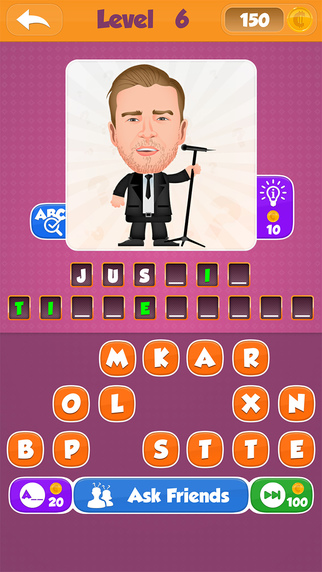 【免費遊戲App】Guess The Caricature – Celebrity Guessing Quiz Game-APP點子