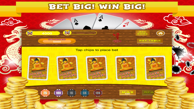 【免費遊戲App】Golden Dragon Video Poker FREE - Jokers Wild, Deuces Wild & More Video-Poker Games-APP點子