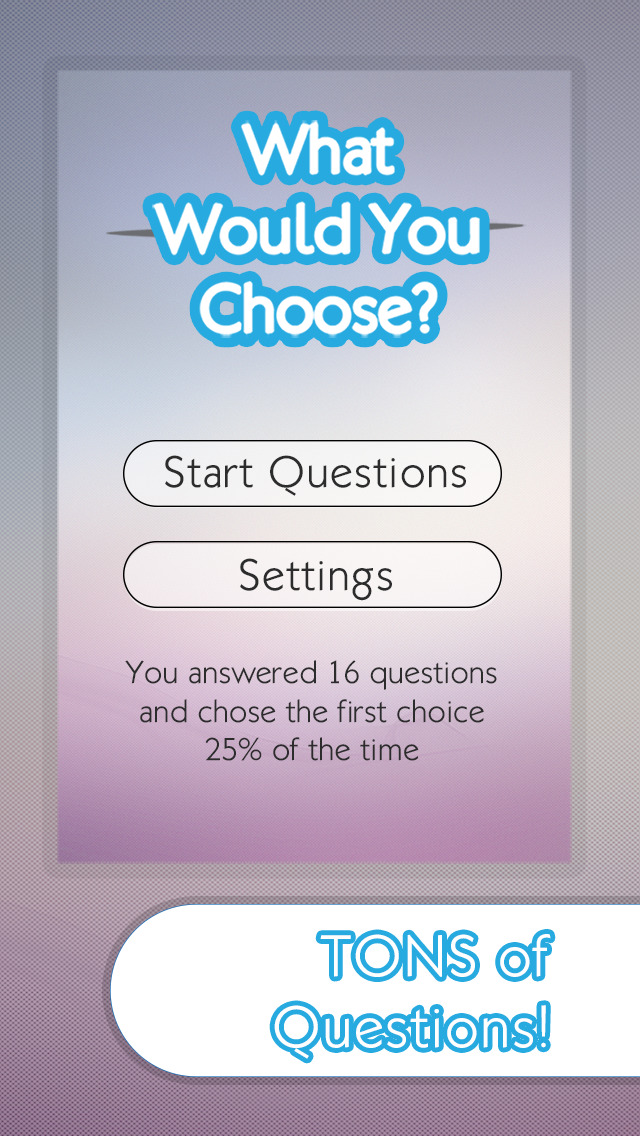 What Would You Choose A Game of Questions and Decisions (ios)