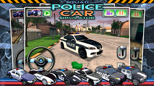 Squad police car simulator 3D - free parking games