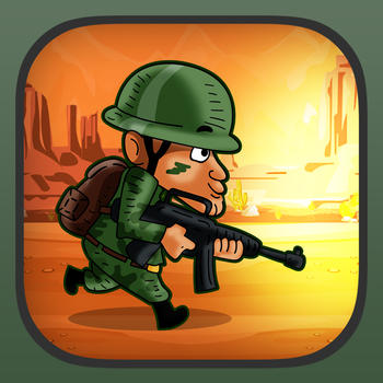 Army Soldier War Hero Run ULTRA - The Blood Brothers Desert Defense Game LOGO-APP點子