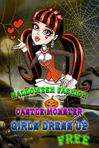 Halloween Fashion Castle Monster Girls Dress up screenshot 4