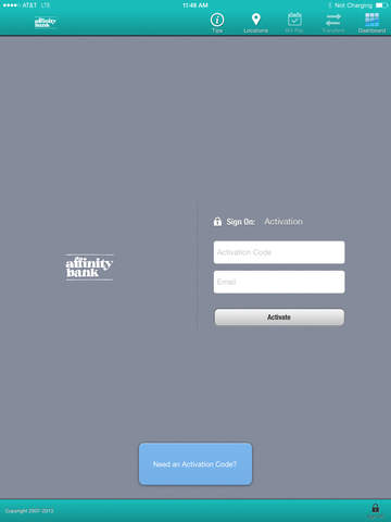 Affinity Bank iPad Version