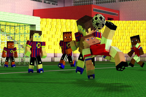 Block Soccer Cup Multiplayer with Minecraft skin exporter screenshot 2
