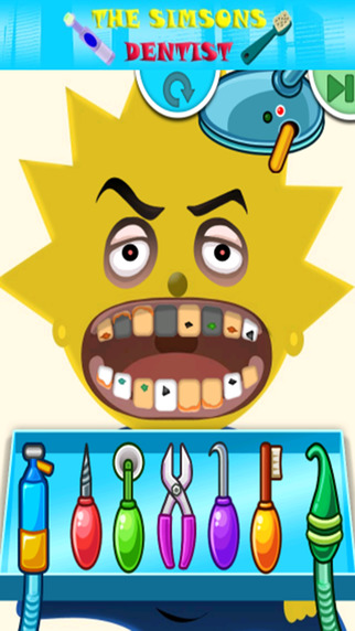 Kids Dentist Game The Simpsons Edition