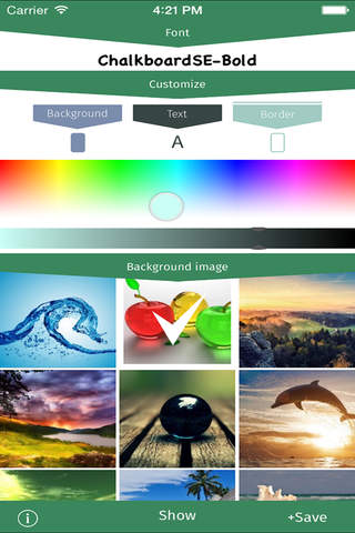 Custom Keyboard for iOS 8 -  Pimp your font , color & background + emoji FREE HD screenshot 3