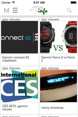 GPS-info.nl RSS reader screenshot 2