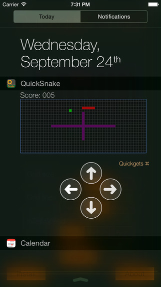 Quickgets Snake - Widget app of Snake game