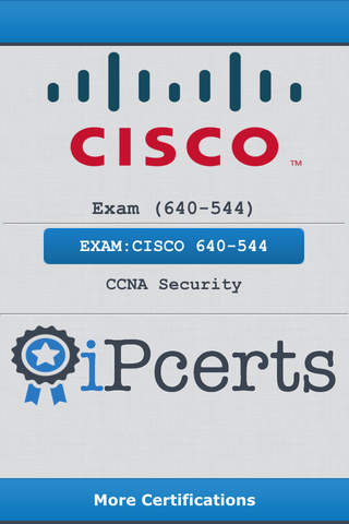 Cisco 640-554 (CCNA SECURITY) - Certification App screenshot 2