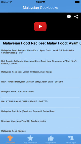 Malaysian Cookbooks - Video Recipes