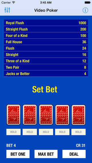 【免費遊戲App】Video Poker for Apple Watch-APP點子