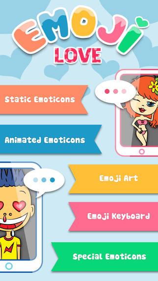 Emoji Love - Animated Funny Emoticons - Cool Characters Emoji Keyboard Icons Emojis Stickers for Cha