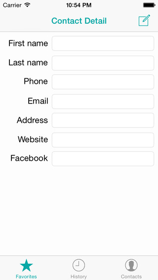 Create Contact Detail For Share