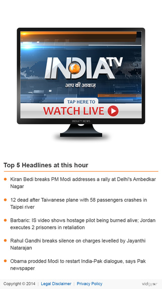 IndiaTV News Live TV