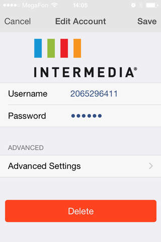 Intermedia softphone screenshot 2