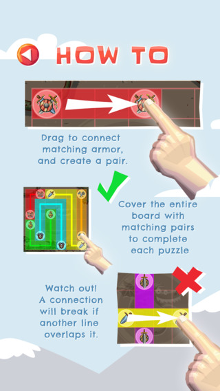 【免費遊戲App】Knight Trail - HD - FREE - Link Matching Shields To Defeat The Dragons Medieval Flow Puzzle Game-APP點子