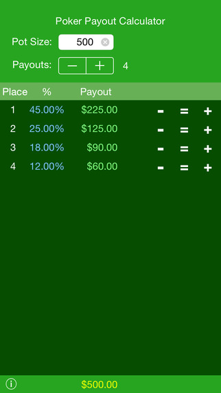 【免費工具App】Poker Payout Calc-APP點子