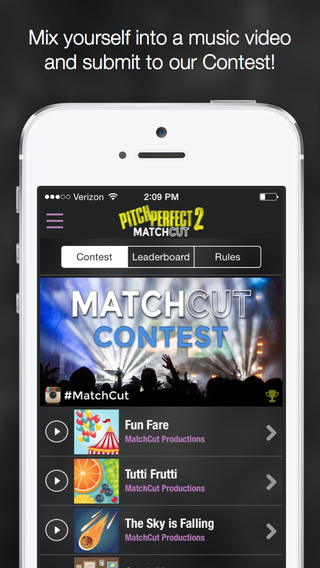 MatchCut - Pitch Perfect 2 Music Video Contest for Instagram