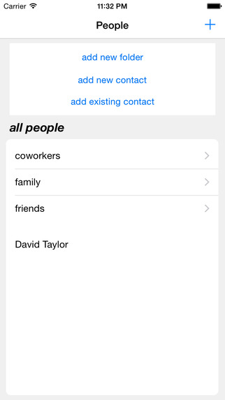 Contacts Folders