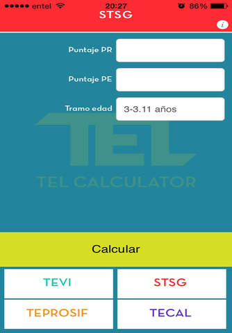 Fonoaudiología TEL Calculator screenshot 2