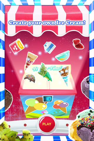 An Ice Cream Parlour Game FREE!! Make cones with flavours and toppings screenshot 2