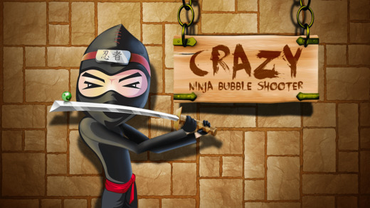 Crazy Ninja Bubble Shooter - cool marble matching game