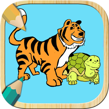 Animals to paint and color with the finger for boys and girls: learning game for children. Animals coloring book LOGO-APP點子