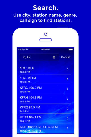 SwipeRadio - Listen to your favorite radio stations: news, sports, music, talk screenshot 3
