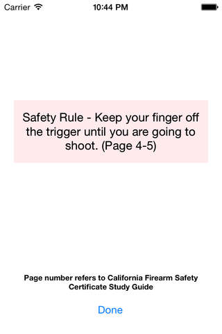 California Firearm Safety Certificate Practice Test - 2015 Handgun & Long Gun Questions screenshot 2
