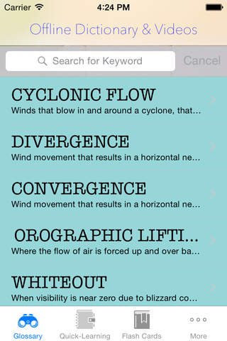 Meteorologist Compendium: Glossary with Flashcard, image illustration and free video lesson screenshot 2