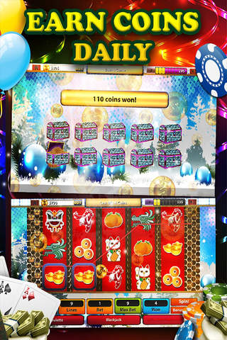 Slots - Santa's Way (Looney Holiday Tap Tap Casino) FREE screenshot 3